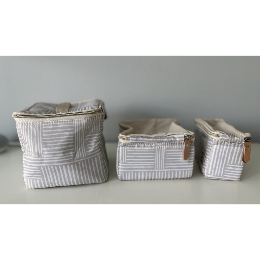 Petunia Pickle Bottom Checker Stitch Zippered Packing Cubes Lot of 3 Essentials - Picture 2 of 9